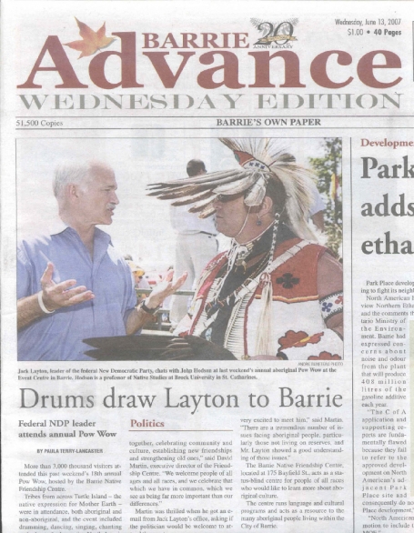 <b>Federal NDP Leader — The Barrie Advance</b> image