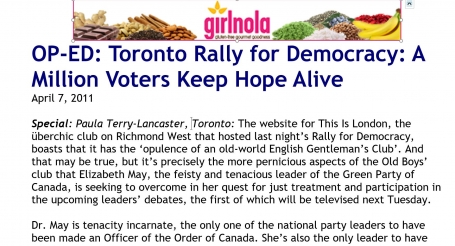 <b>Federal Parties’ Leaders’ Debate, April 2011 – The Toronto Star </b><p><br></p>