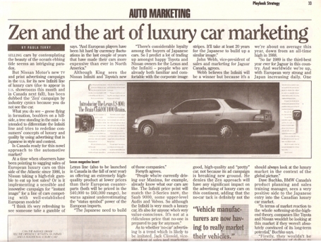 <b>Luxury Automobiles — Strategy magazine</b>