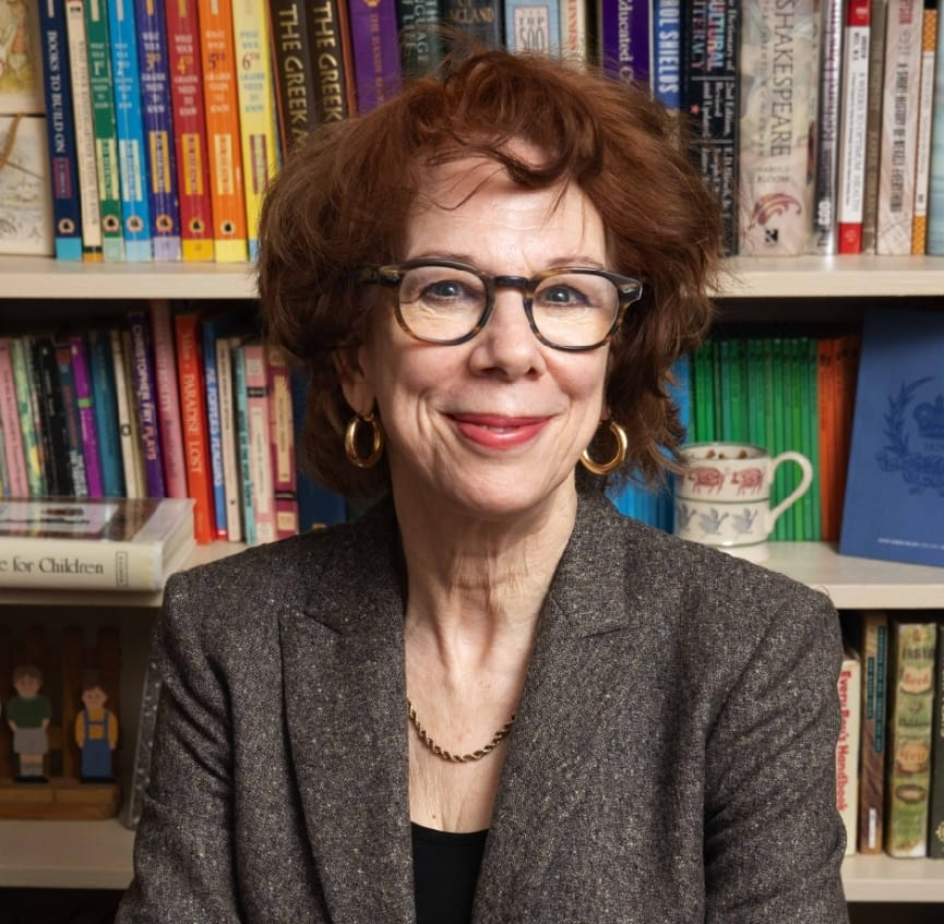 Paula in her library, January 2024