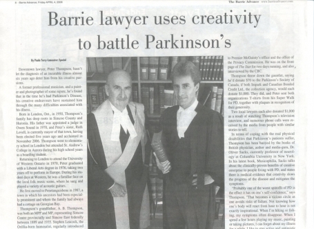 <b>Creativity &amp; Parkinson’s — The Barrie Advance&nbsp;</b>