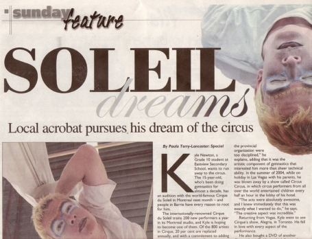 <b>Cirque du Soleil — The Barrie Advance</b>